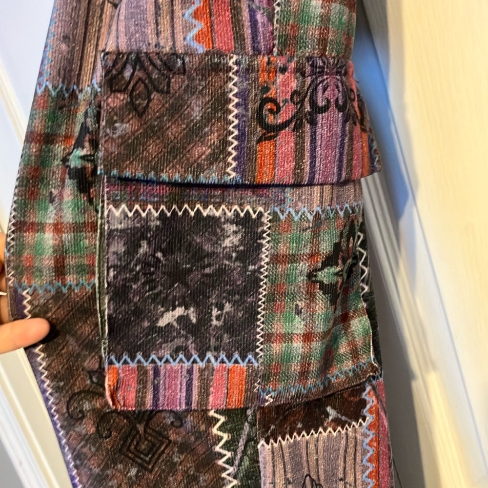 Multicolor Patchwork Pants - image 3